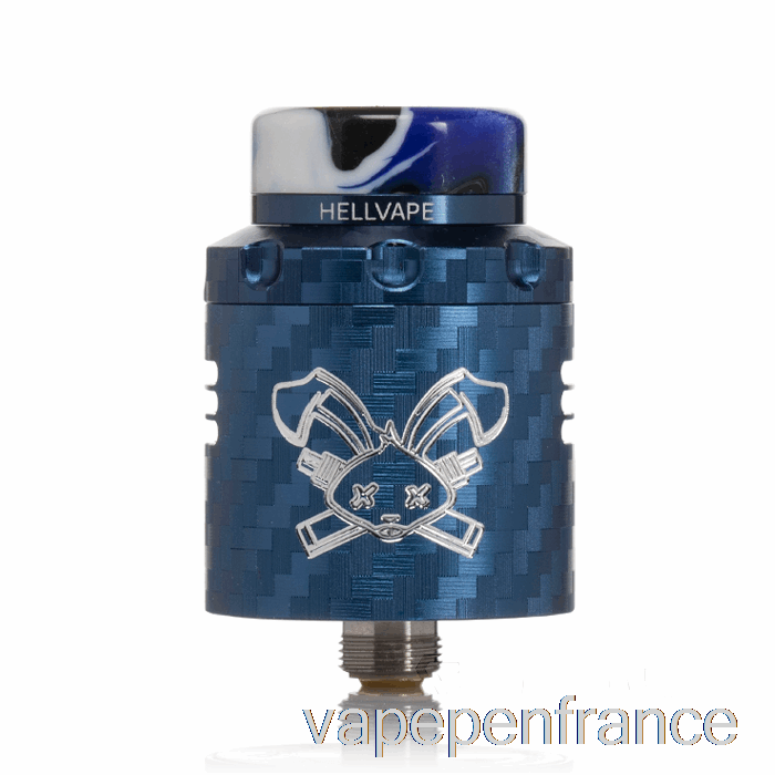 Hellvape Lapin Mort V3 24mm Rda Stylo Vape En Fibre De Carbone Bleu
